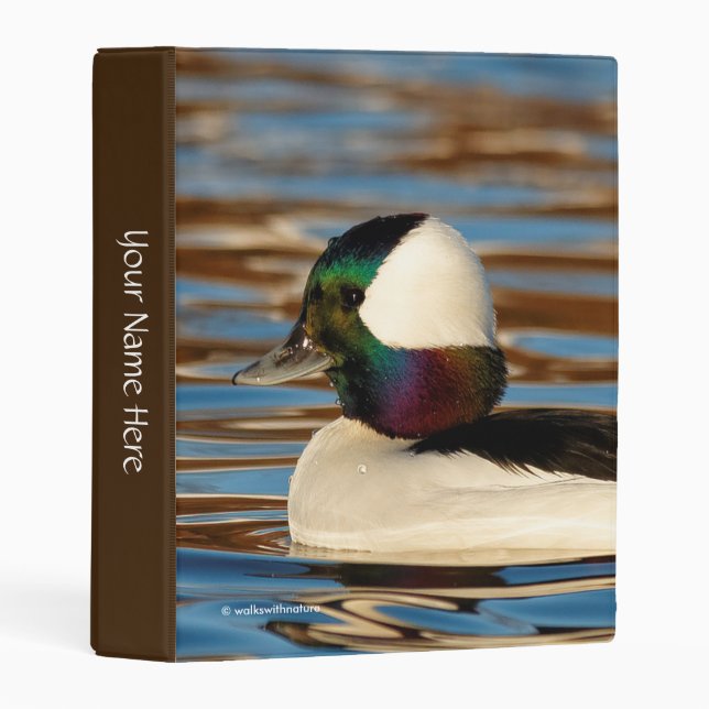 Male Bufflehead in the Afternoon Sun Mini Binder (Front/Spine)