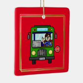 Male Bus Driver Christmas Ornament (Right)