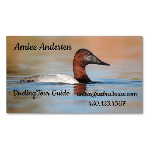 Male Canvasback Duck Business Card Magnet