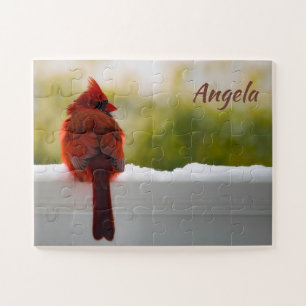 Male Cardinal 14x11 easy Jigsaw Puzzle