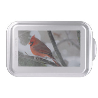 Male cardinal cake pan