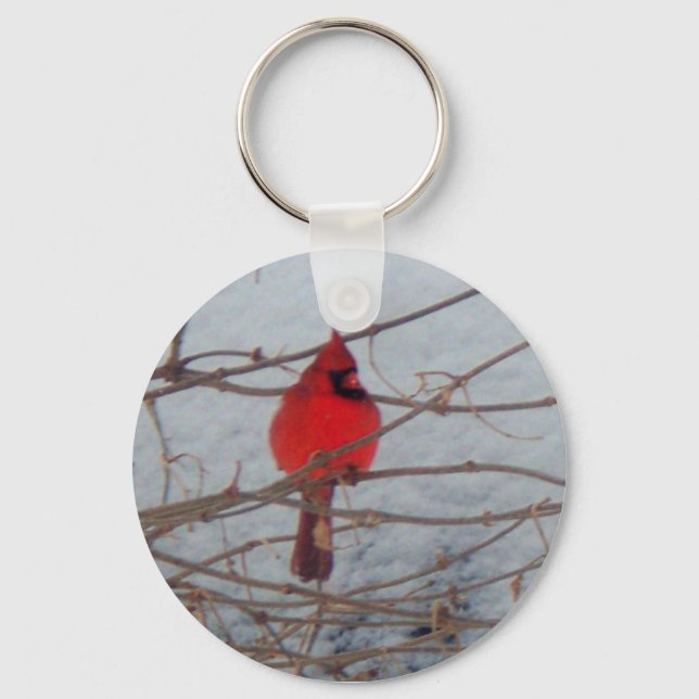 Male Cardinal Keychain (Front)