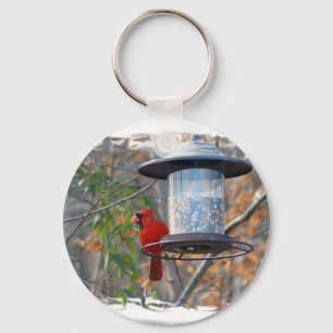 Male Cardinal Keychain