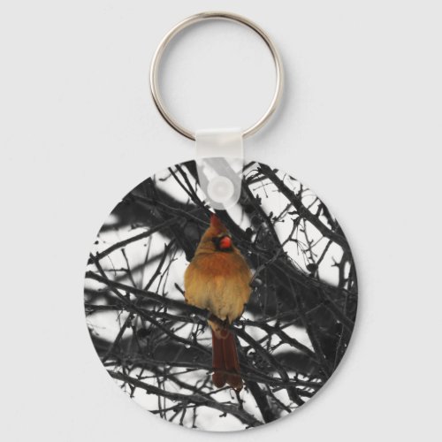 Male Cardinal Keychain