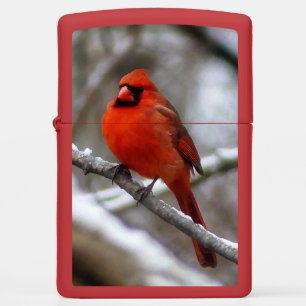 Male Cardinal Zippo Lighter