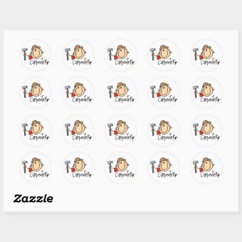 Male Carpenter Stickers | Zazzle