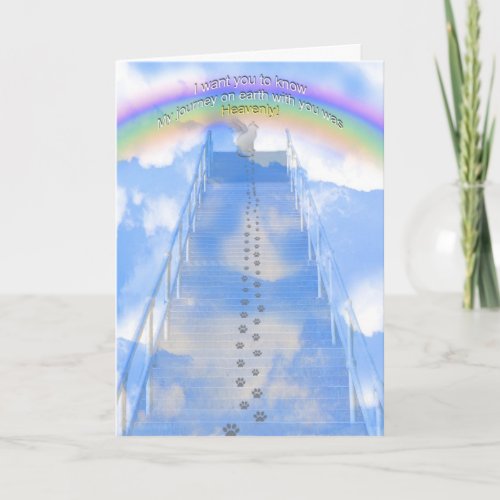 Male Cat Sympathy Card _ Stairway to Heaven