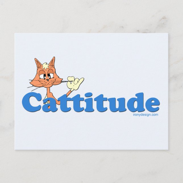 Male Cattitude Postcard (Front)