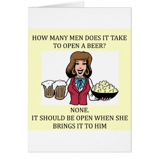 male chauvinist beer joke (Front)