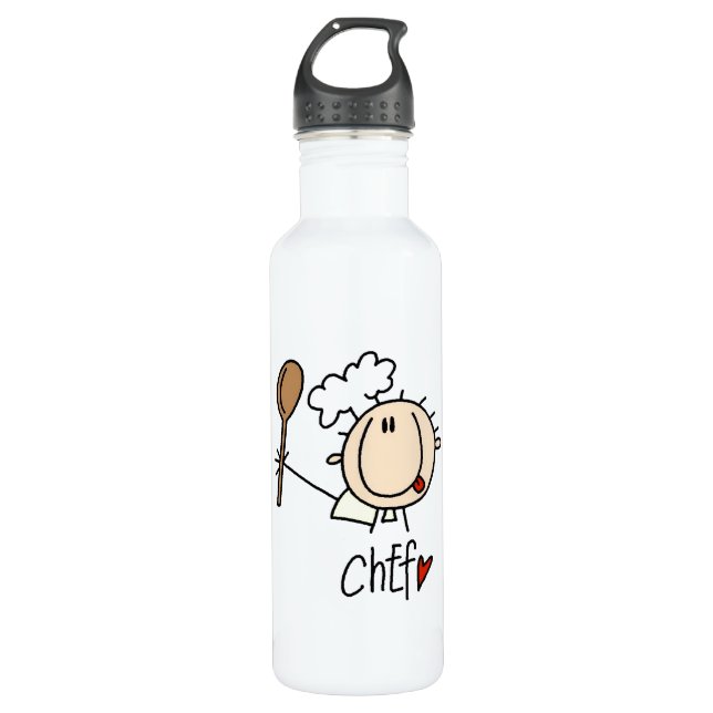 Male Chef Water Bottle (Front)