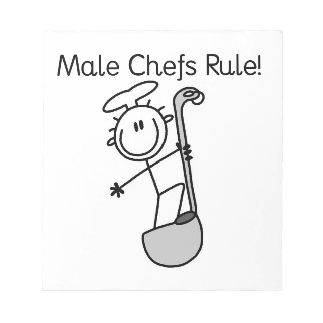Male Chefs Rule Notepad (Front)