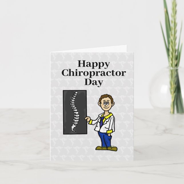 Male Chiropractor Day Greeting Card (Front)