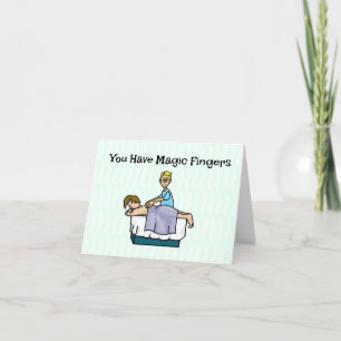 Male Chiropractor Massage Greeting Card
