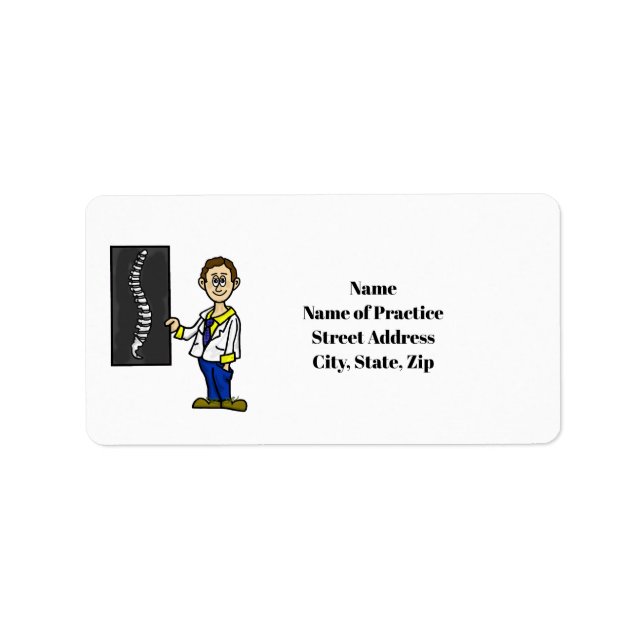 Male Chiropractor or Back Surgeon Address Labels (Front)