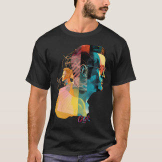Male Colorful Retro Vibe  with Stylish Sunglasses  T-Shirt