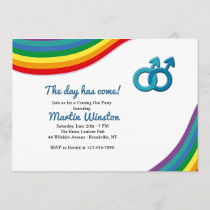 Male Coming Out of the Closet Invitation