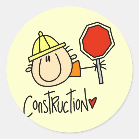 Funny Construction Worker Stickers & Sticker Designs Zazzle