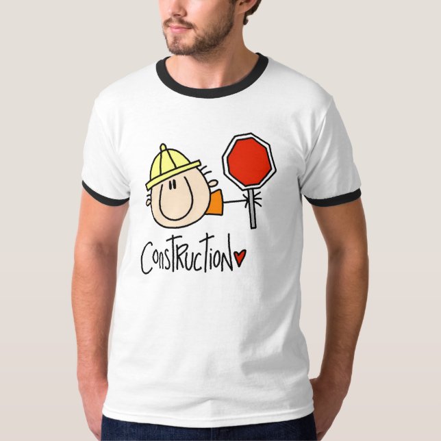 Male Construction Worker Tshirt (Front)