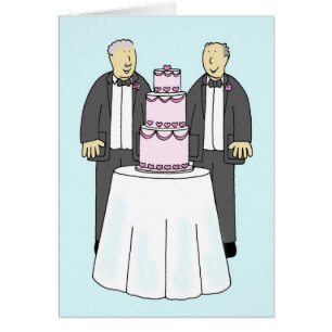 Male Couple Wedding Congratulations Humor Cards