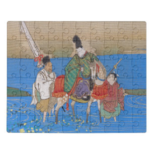 Male Courtier on Horseback Crossing River (1839) Jigsaw Puzzle