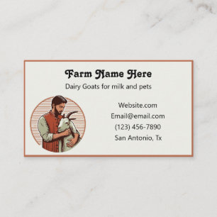 Male Dairy Goat Breeder Business Card