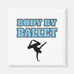 Male Dancer Body By Ballet square Magnet