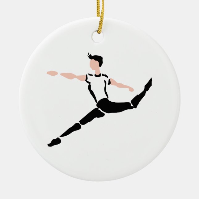 MALE DANCER CERAMIC ORNAMENT (Front)