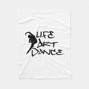 Male Dancer Life Art Dance square Fleece Blanket