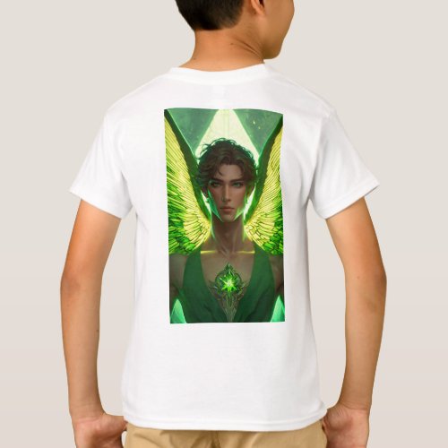 Male Devil Angel in Storm Double_Sided T_Shirt