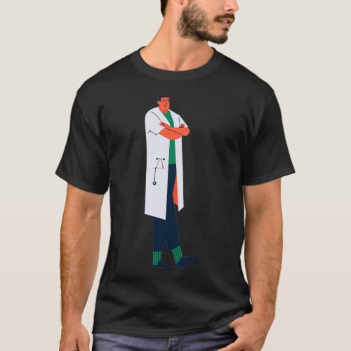 Male doctor leaning T_Shirt