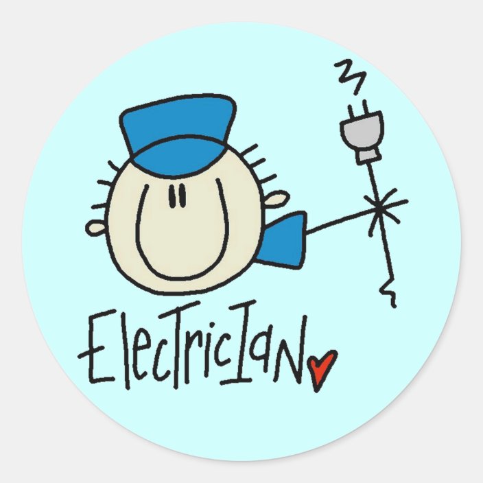 Male Electrician Stickers