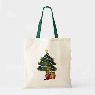 Male Elf Christmas Tree Holiday Tote Bag