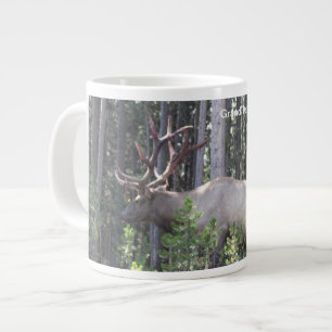 Male Elk, Grand Teton National Park, Photography Large Coffee Mug