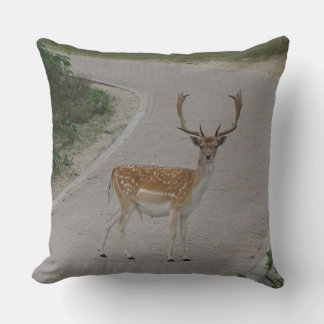 Male Fallow Deer Throw Pillow