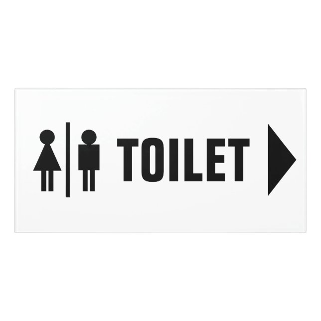 Male female arrow toilet sign WC icon for restroom (Classic Front)