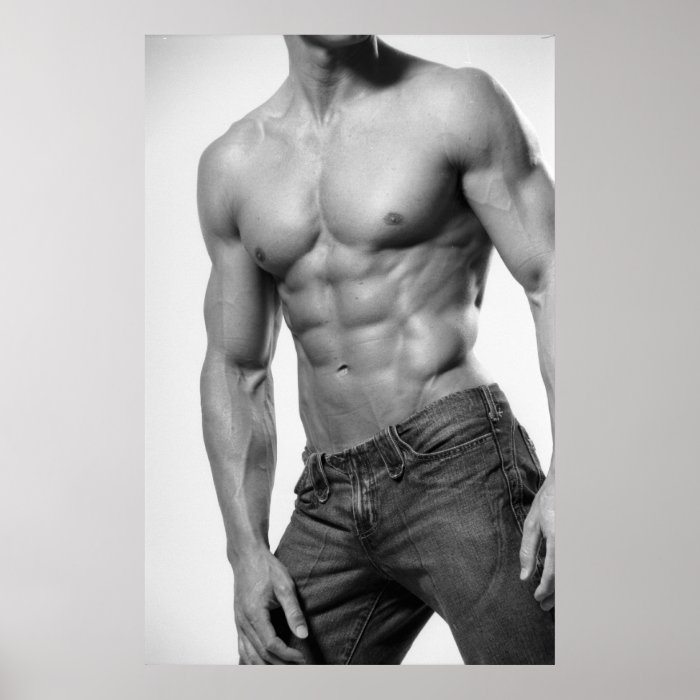 Male Fitness Model In Jeans Poster #8899