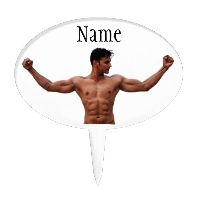 Male Fitness Model Thunder_Cove  Cake Topper (Front)