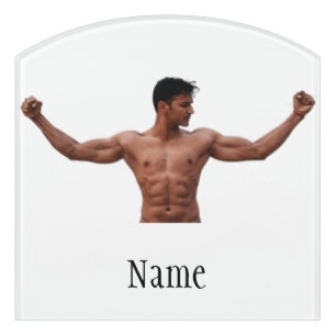 Male Fitness Model Thunder_Cove Door Sign