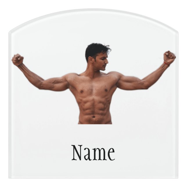 Male Fitness Model Thunder_Cove  Door Sign (Contour Front)