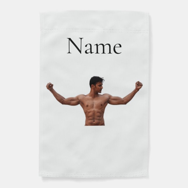 Male Fitness Model Thunder_Cove Garden Flag (Front)