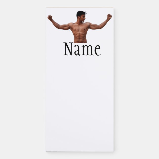 Male Fitness Model Thunder_Cove  Magnetic Notepad (Front)