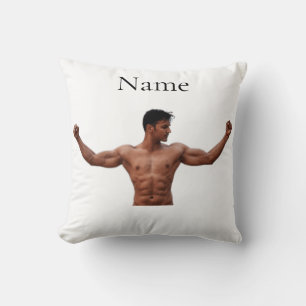Male Fitness Model Thunder_Cove Throw Pillow