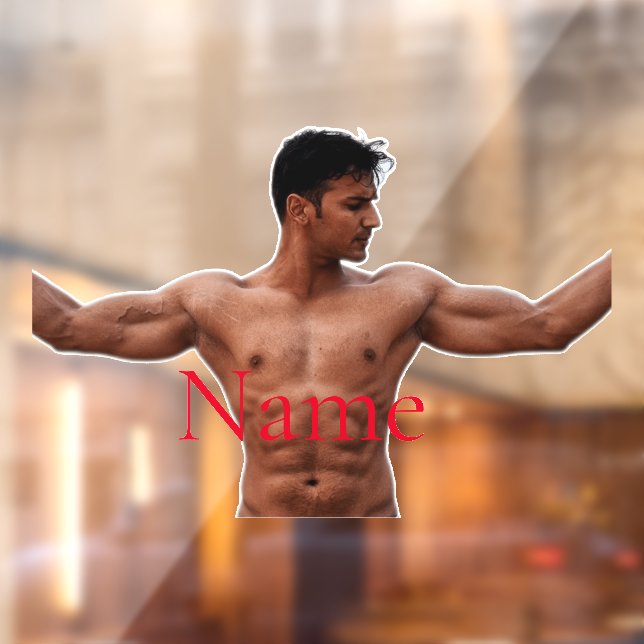 Male Fitness Model Thunder_Cove  Window Cling (Sheet 2)
