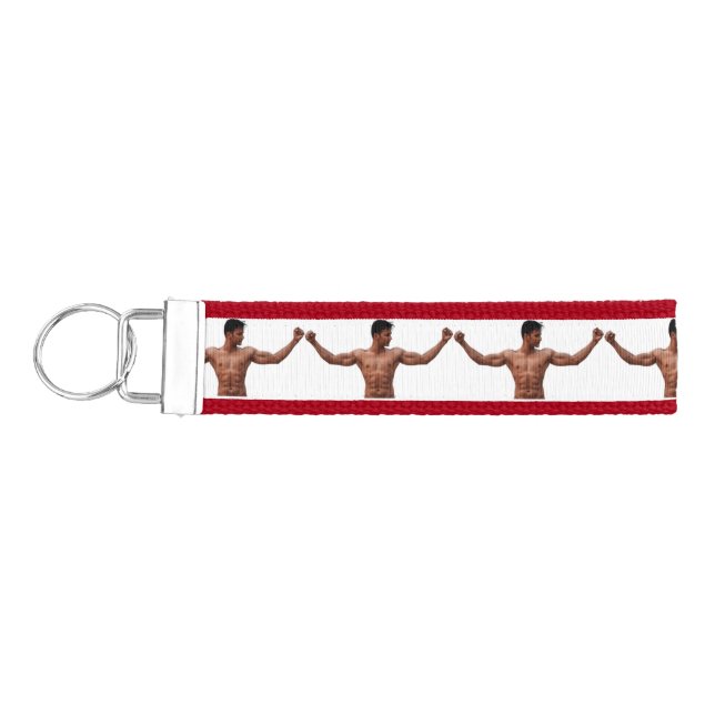 Male Fitness Model Thunder_Cove  Wrist Keychain (Keys on Left)