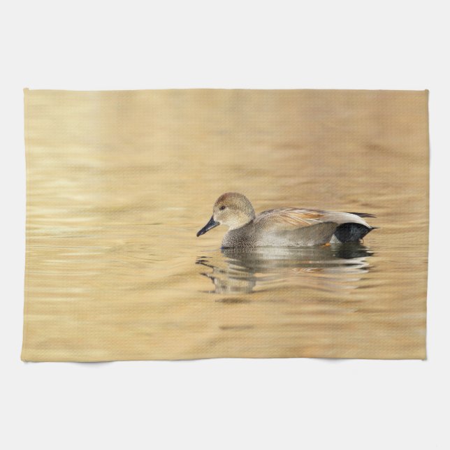 Male Gadwall Duck Towel (Horizontal)