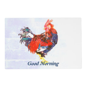 male gallinaceous ,easter breakfast Personalized Placemat