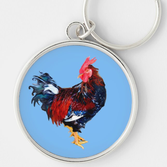 male gallinaceous ,rooster keychain (Front)