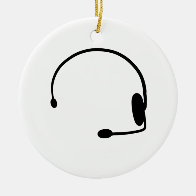 Male Gamer Ceramic Ornament (Front)