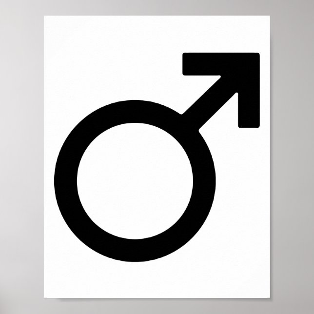 Male Gender Symbol Poster (Front)