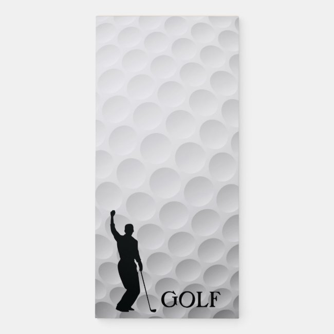Male Golfer Design Fridge Notepad
